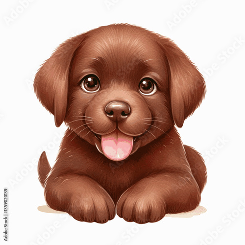 Labrador Retriever dog isolated watercolor vector illustration svg