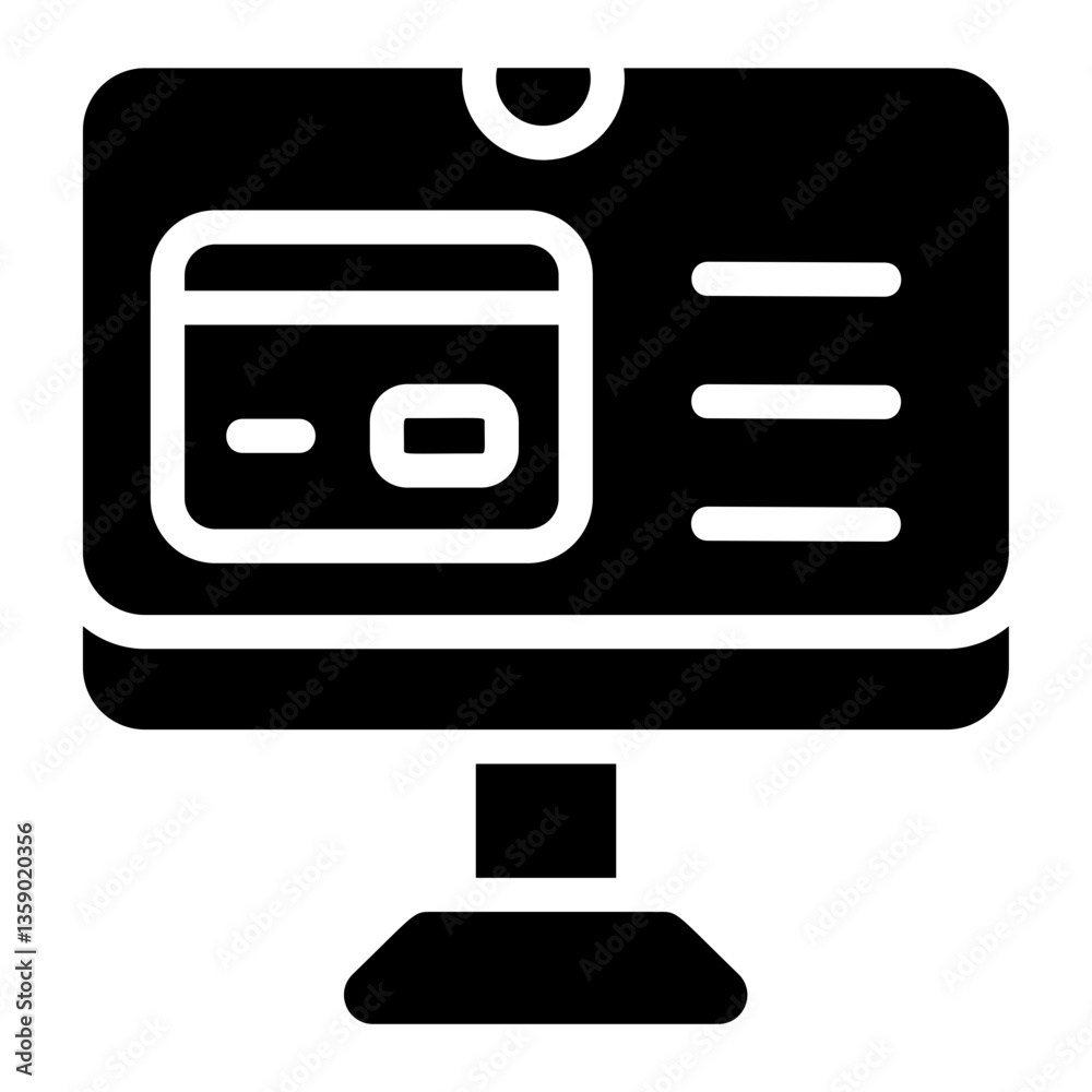 Digital credit Solid Icon Digital credit Solid Icon