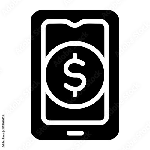 Digital money Solid Icon