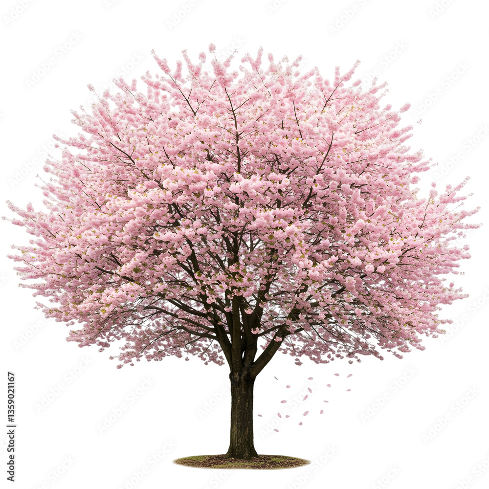 Obraz premium Pink Cherry Blossom Tree in Full Bloom