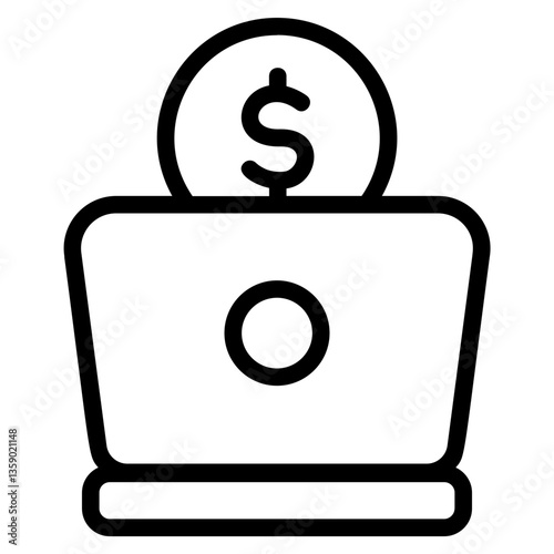Digital wallet Line Icon