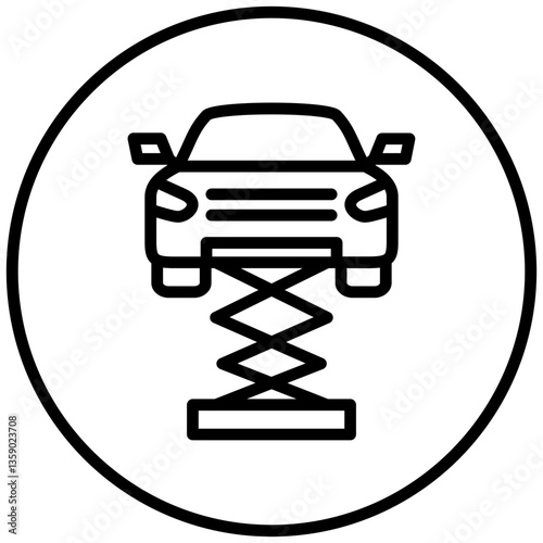 Car Lift Icon Style