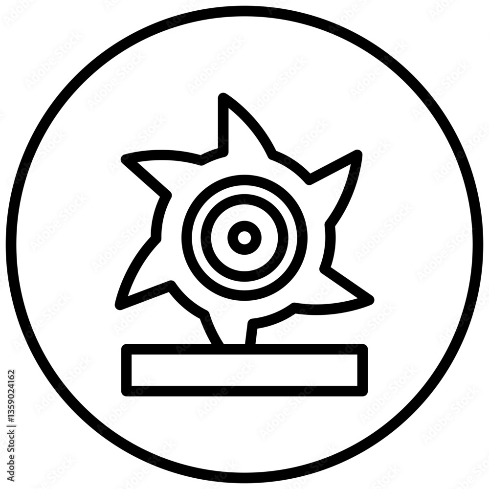 Obraz premium Circular Saw Icon Style