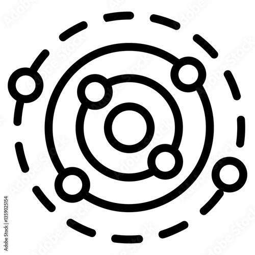Solar system Line Icon