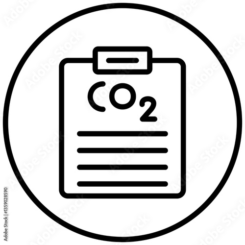 Carbon dioxide Report Icon Style