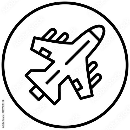 Army Jet Icon Style