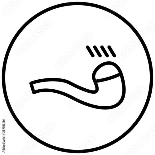 Smoking Pipe Icon Style