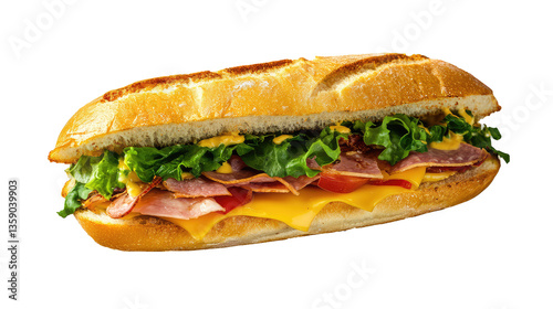  a delicious burger with a juicy patty, fresh lettuce, tomato, and a slice of cheese in a sesame-seed bun, top view