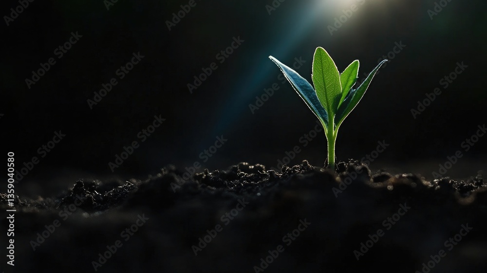 New sprout emerging from soil (2) New sprout emerging from soil (2)