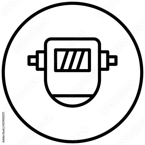 Welding Mask Icon Style
