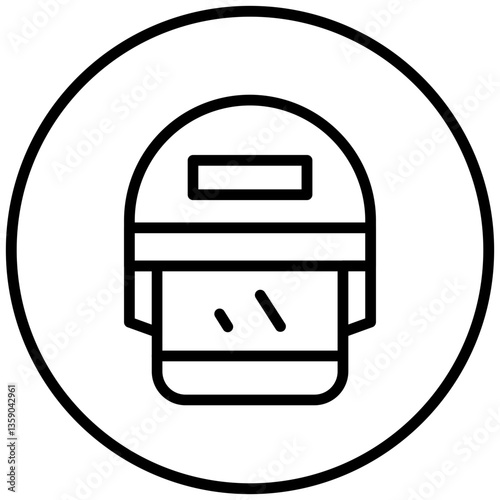 Police Helmet Icon Style