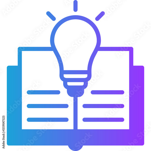 Knowledge glyph gradient icon