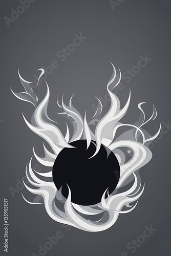 abstract fire ball background
