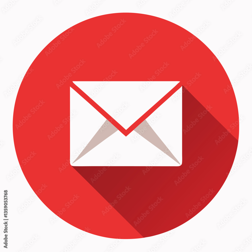 3D mail icon with envelope on white background for email and communication design 3D mail icon with envelope on white background for email and communication design