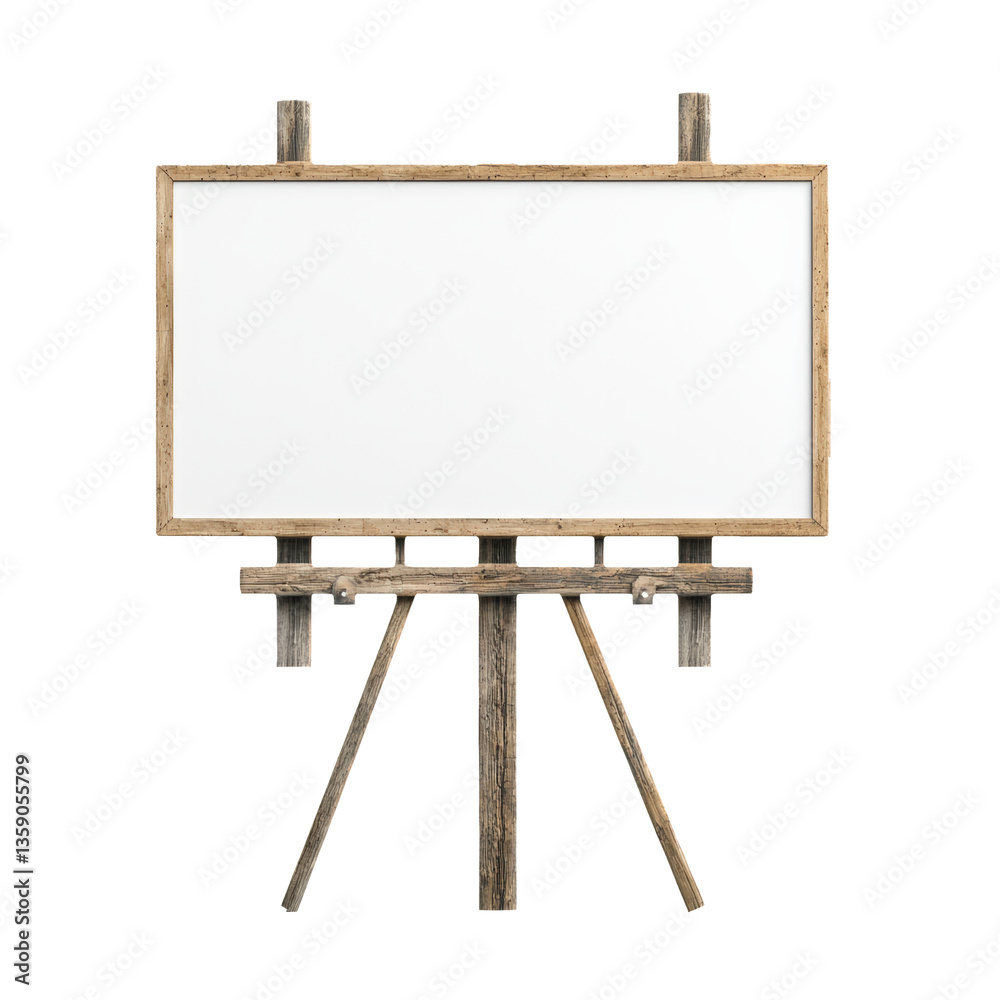 Blank Canvas on an Easel Ready for Artistic Creations and Designs Blank Canvas on an Easel Ready for Artistic Creations and Designs