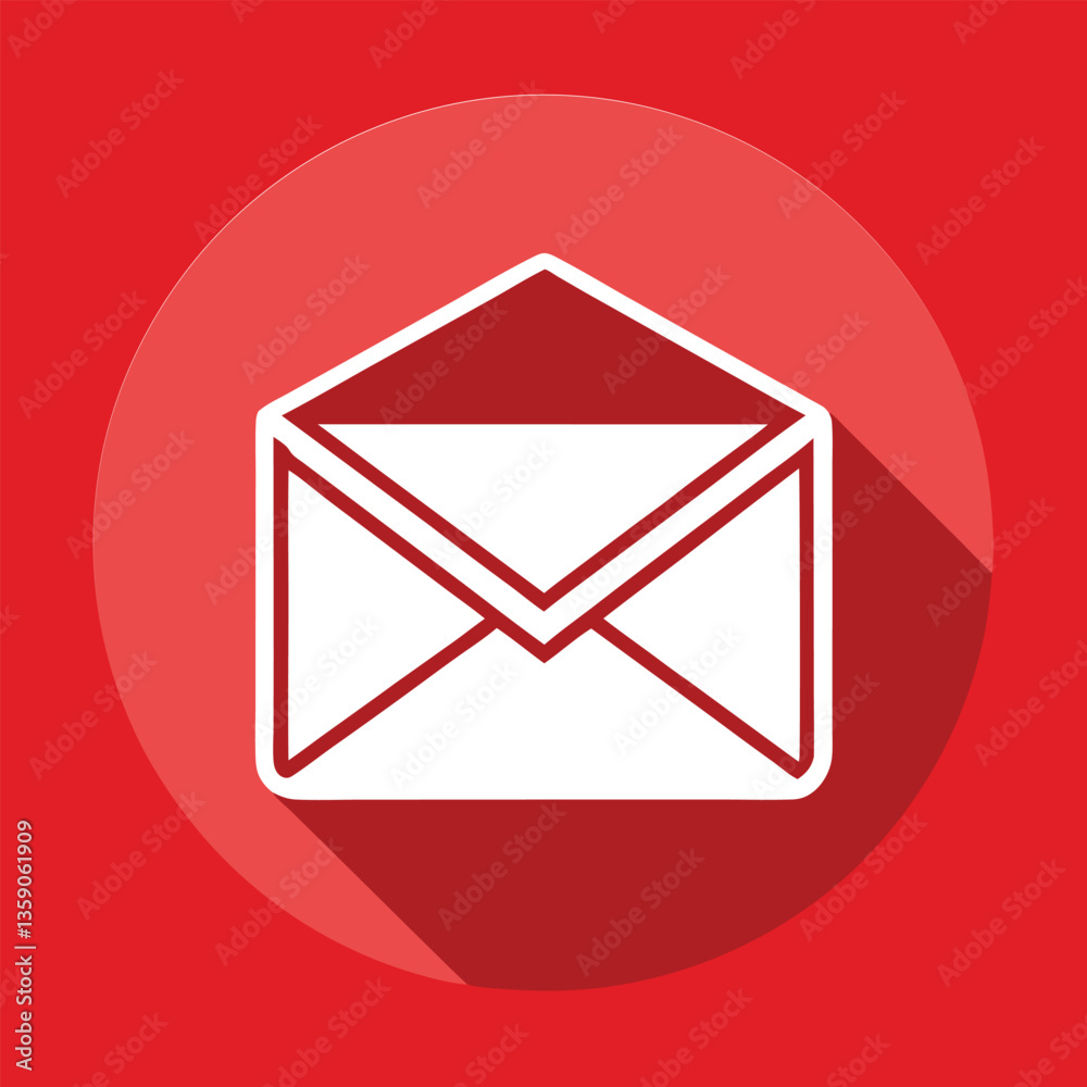 Adobe3D mail icon with envelope on white background for email and communication design Illustrator Artwork Adobe3D mail icon with envelope on white background for email and communication design Illustrator Artwork