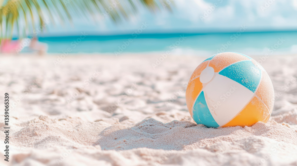 Obraz premium Summer Fun at the Beach: An invitation to relaxation and leisure under the sun