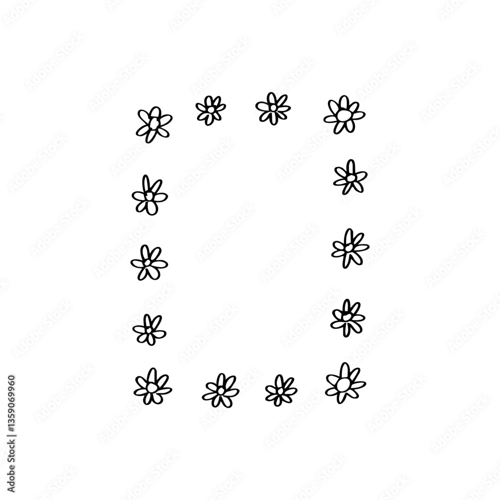 decorative flower frame hand drawn decorative flower frame hand drawn