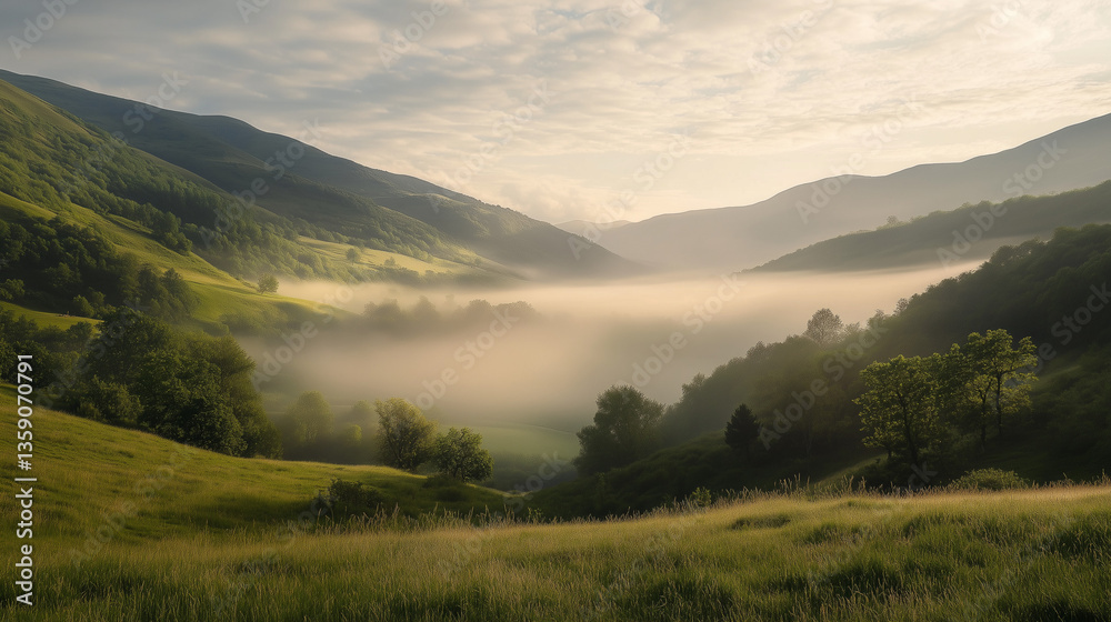 Obraz premium morning in the mountains