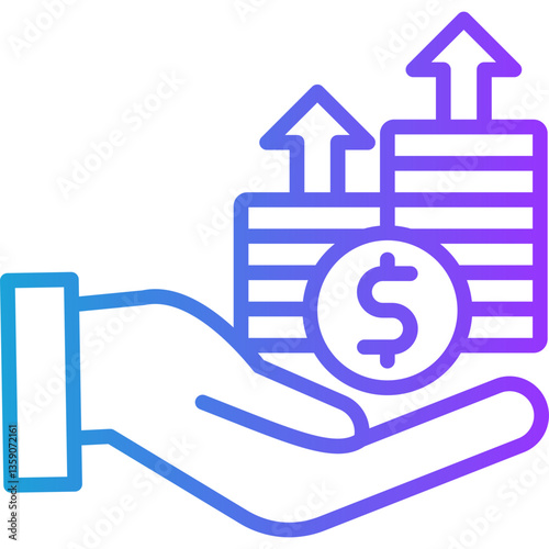 Creditors line gradient icon