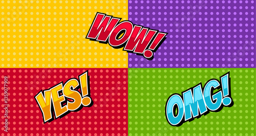 Retro speech bubble text. Sticker for social networks and messengers. 80s and 90s. Cartoon flat vector illustration