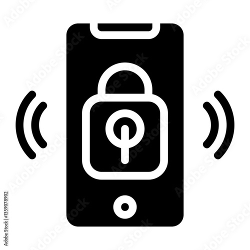 Smart Lock Solid Icon