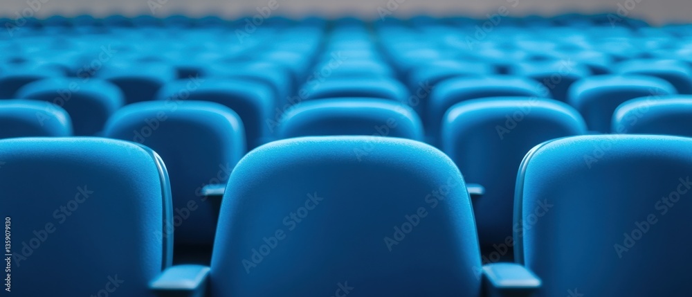 Naklejka premium Blue empty theater seats