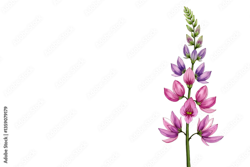 Fototapeta premium lilac flower isolated on white background