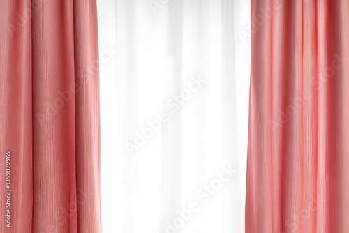 Elegant Pink Curtains Draped Beautifully at the Window
