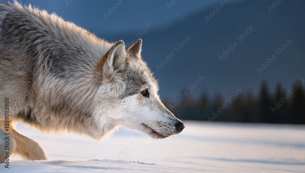 Fototapeta premium portrait d'un loup arctique