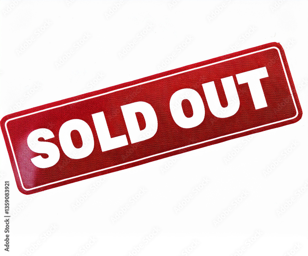 Naklejka premium rubber stamp sold out
