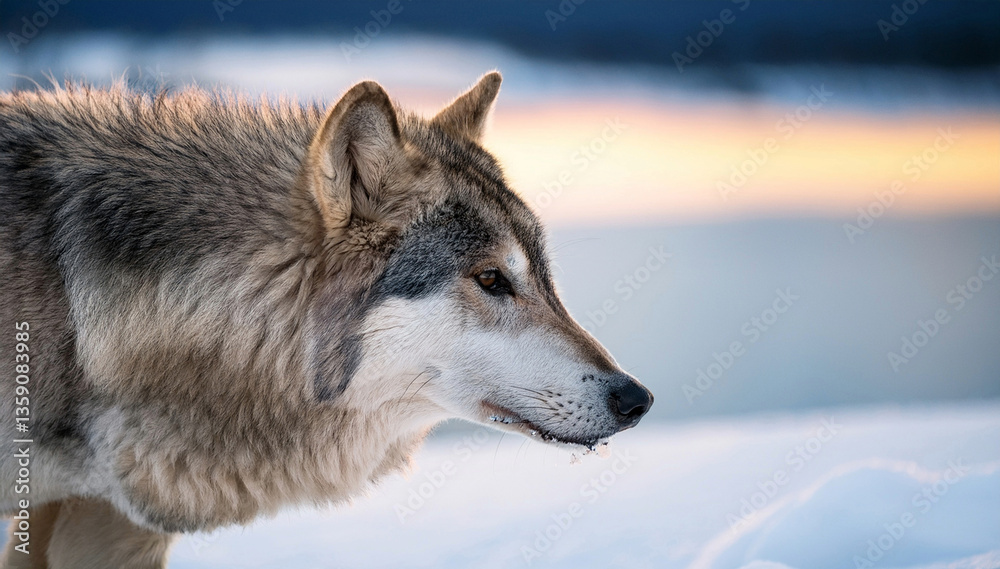 Fototapeta premium portrait d'un loup arctique