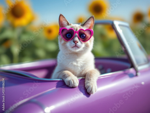 cat in a car