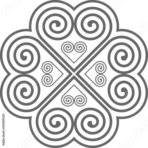 Seamless Hmong Embroidery Patterns in Hmong Ethnic Style, Black and White Tone, Pattern Design for Carpets, Clothing, Fabrics, Textures, Wallpaper, Wrapping, Fashion