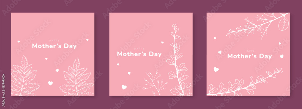 Mothers Day banner template. Mothers day greeting card design. Vector illustration Mothers Day banner template. Mothers day greeting card design. Vector illustration