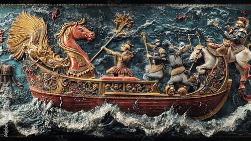 Environment Roman Trireme Scene Golden Dagger Armed