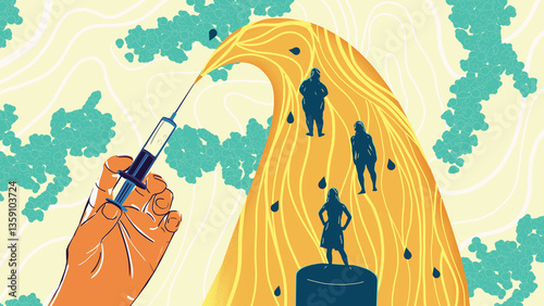 Semaglutide weight loss drug, conceptual illustration