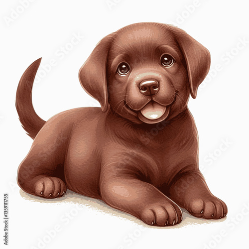 Labrador Retriever dog isolated watercolor vector illustration svg