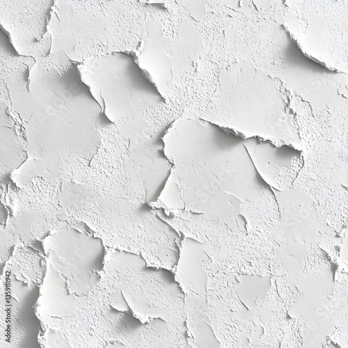 White Textured Wall Abstract Background Rough Surface Uneven Plaster Modern Minimalist Design