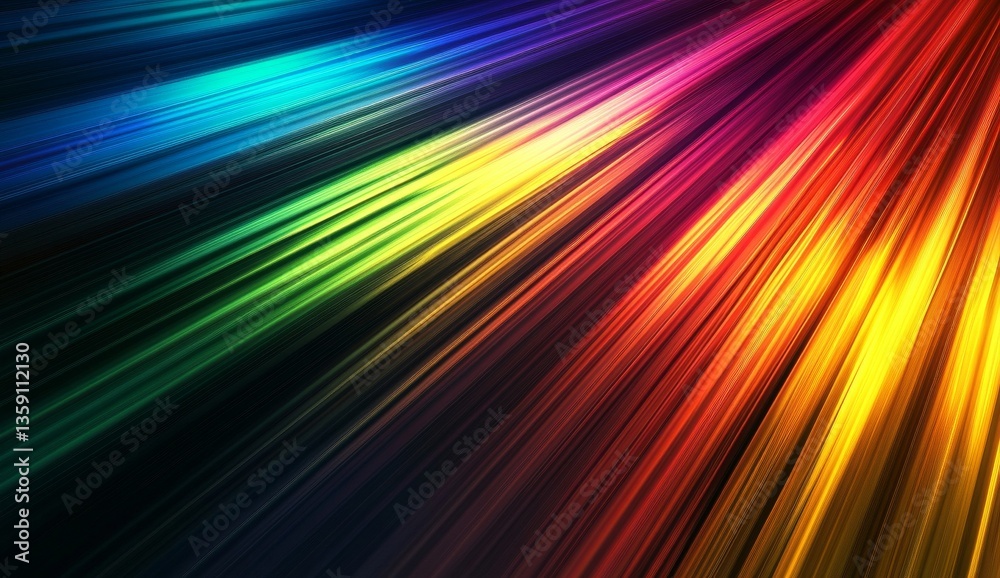 Obraz premium Colorful diagonal vibrant rays radiating outwards