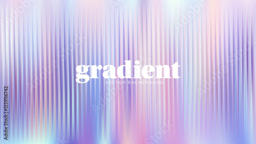 Ripple glass distortion effect background. Abstract fractal ribbed glass texture with vibrant gradients smooth fluted vertical lines. Reeded Bold dynamic design blending futuristic tones vector bg