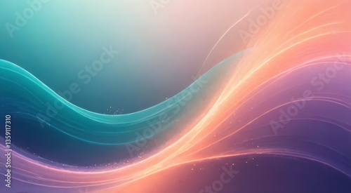 Abstract Background with Soft Pastel Hues and Fluid Lines