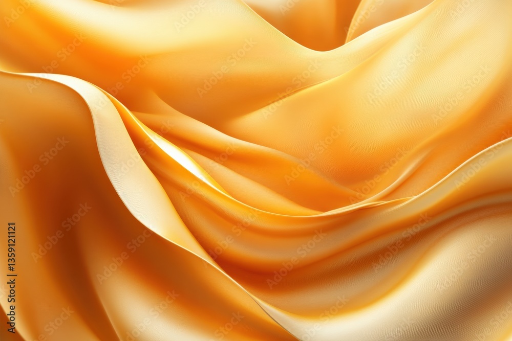 Golden fabric folds background texture Golden fabric folds background texture