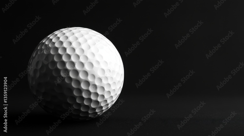 Close-up of a Golf Ball on a Black Background Close-up of a Golf Ball on a Black Background