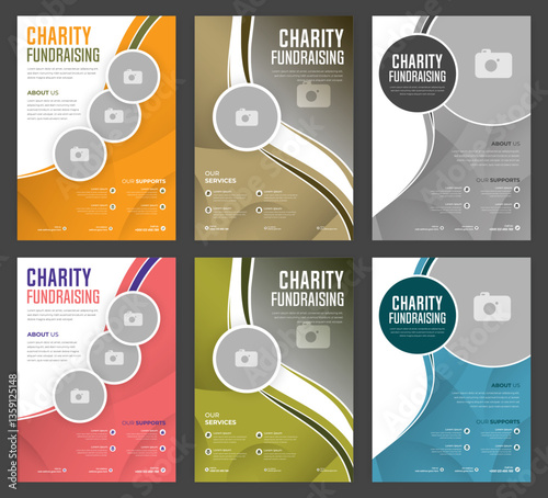 Modern Charity Flyer Template for Social Awareness Donation Events and Nonprofit Campaigns Designed for Community Outreach and Fundraising Editable Vector EPS Format for Print and Online Use.