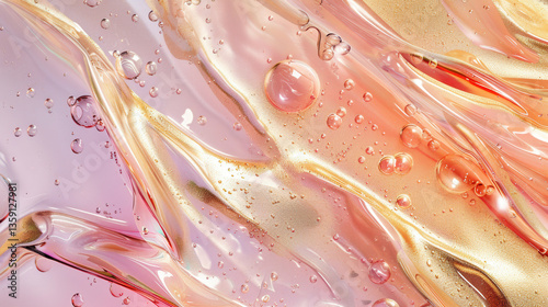 Abstract Liquid Texture with Bubbles