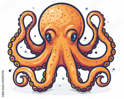 vector illustration of an octopus