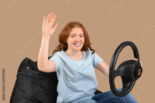 Pretty young woman with ste...