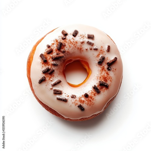 A perfectly round cinnamon sugar donut with an irresistible glaze and a sprinkle of sweetness on top.