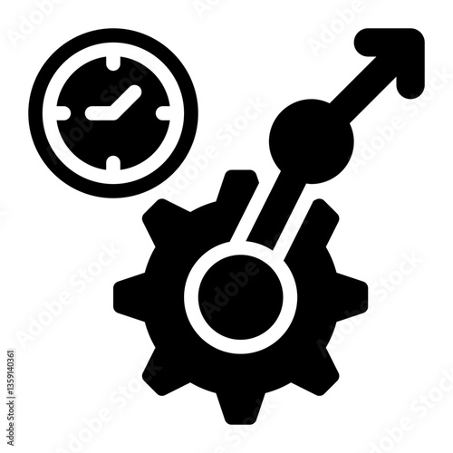 Operational Efficiency, Time Efficiency, Efficient Glyph Solid Icon
